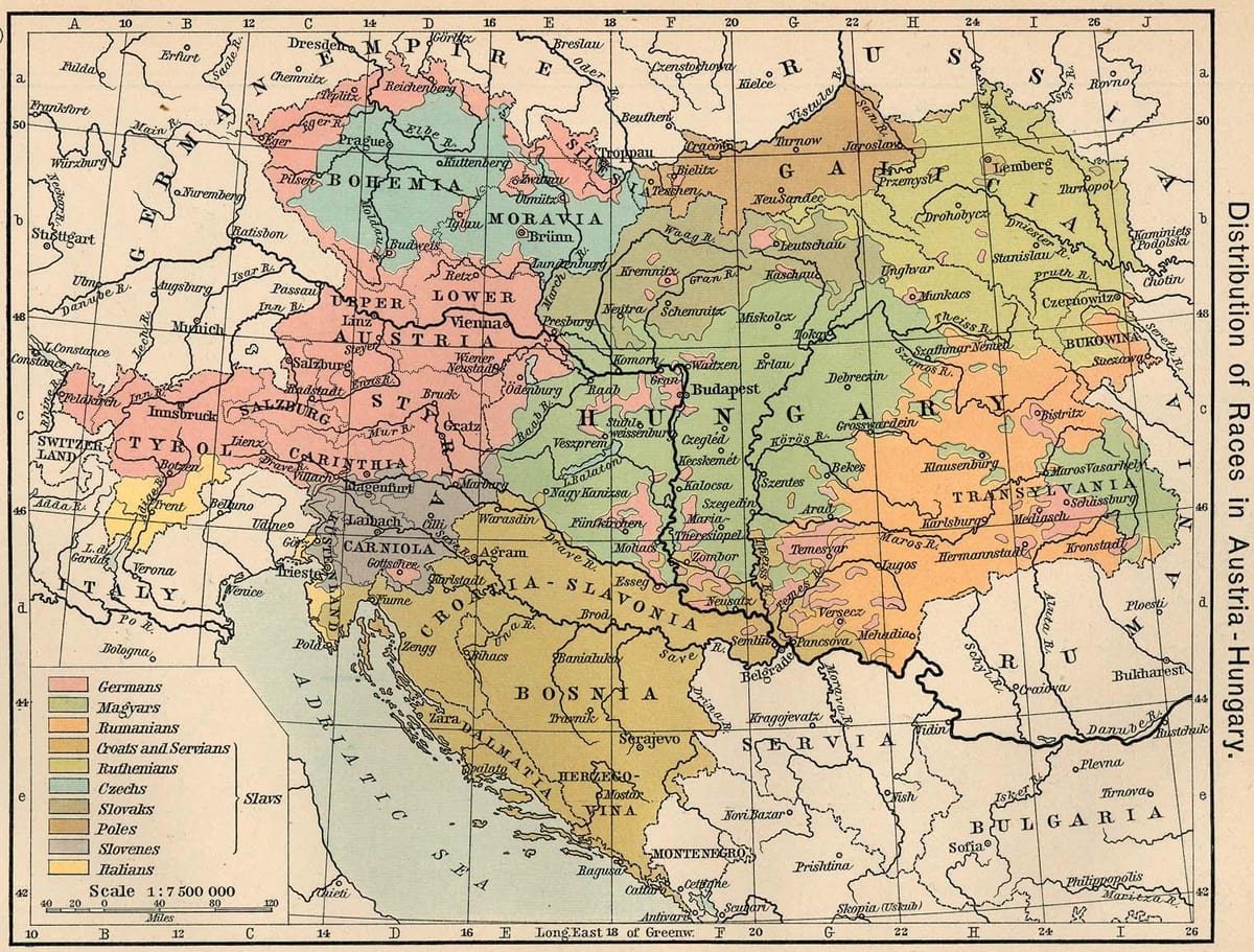 αυστρία ουγγαρία χάρτη του 1900