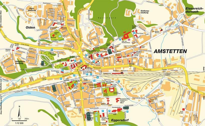 χάρτης της amstetten αυστρία