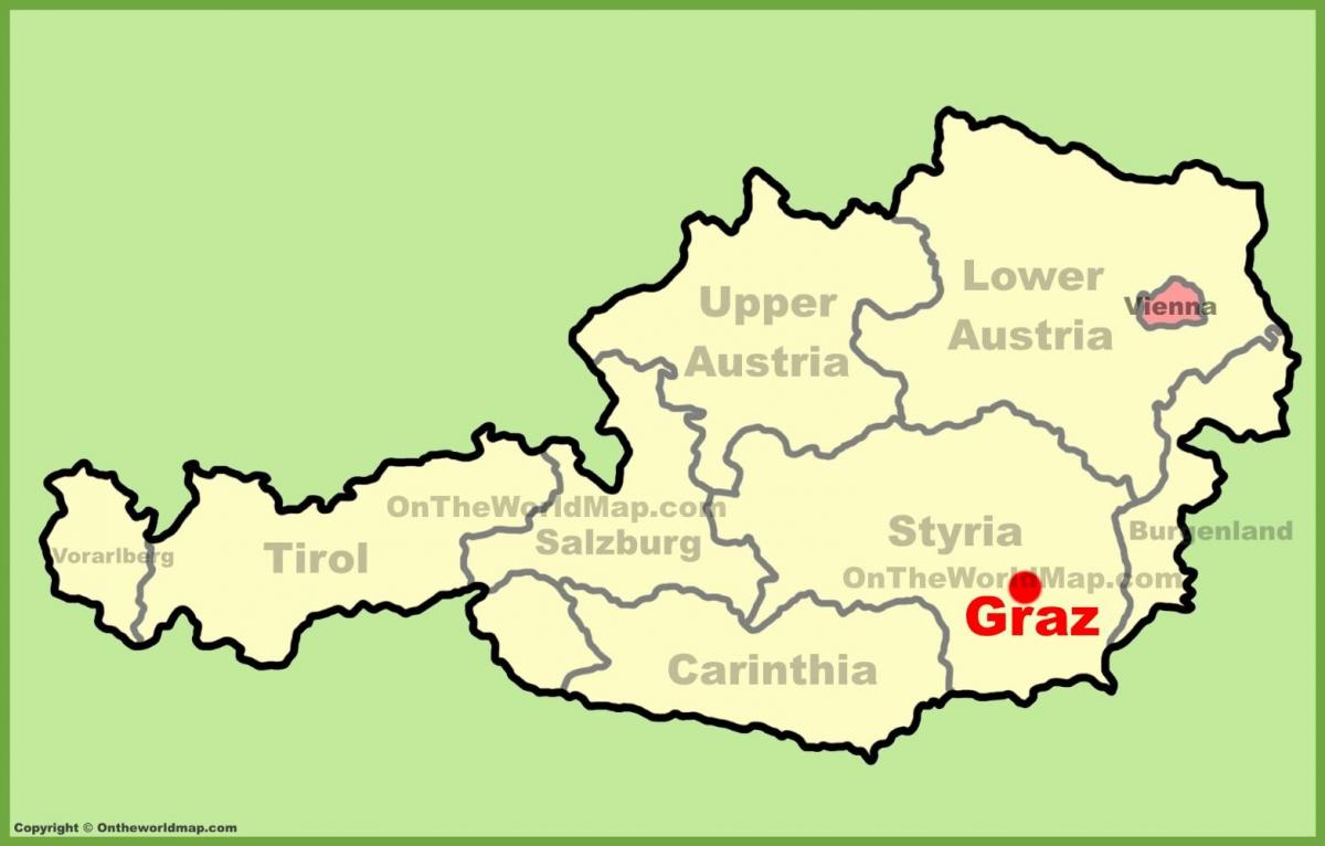 χάρτης του graz αυστρίας
