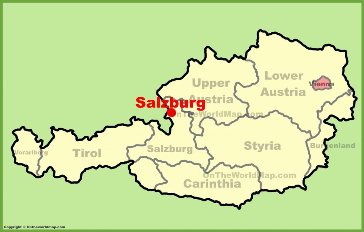 αυστρία, σάλτσμπουργκ εμφάνιση χάρτη
