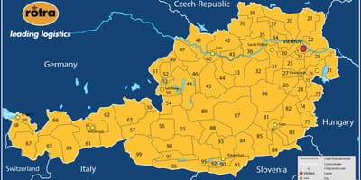 Χάρτης της αυστρίας ταχυδρομικό κώδικα 