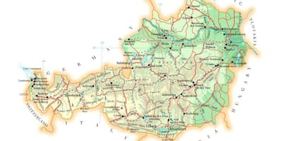 Χάρτης της αυστρίας υψόμετρο