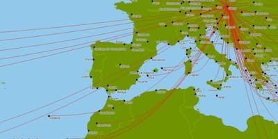 Η Austrian airlines πτήση χάρτης