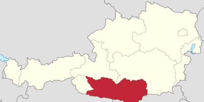 Χάρτης της carinthia της αυστρίας 
