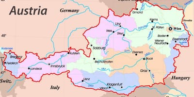 Χάρτης της eisenstadt της αυστρίας
