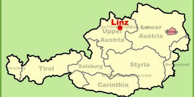 Χάρτης του linz της αυστρίας