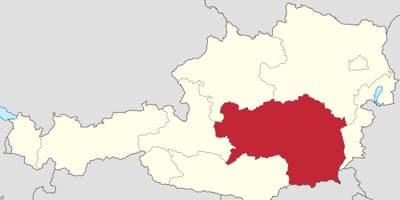 Χάρτης της steiermark, αυστρία 