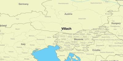 Χάρτης του villach της αυστρίας