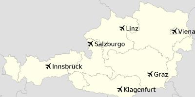 Αεροδρόμια σε αυστρία χάρτης